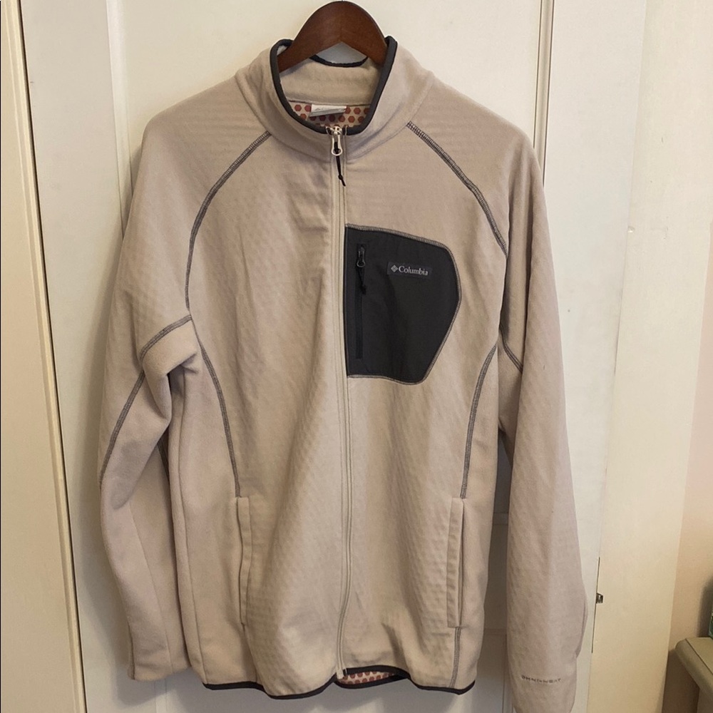 COLUMBIA Men's Fleece Zip Jacket with Omni-Heat Size M